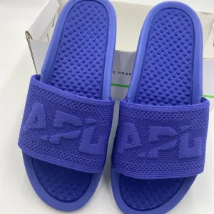 New APL Athletic Propulsion Labs Techloom Blue Haze Big Logo Slide/Sandal Men 9