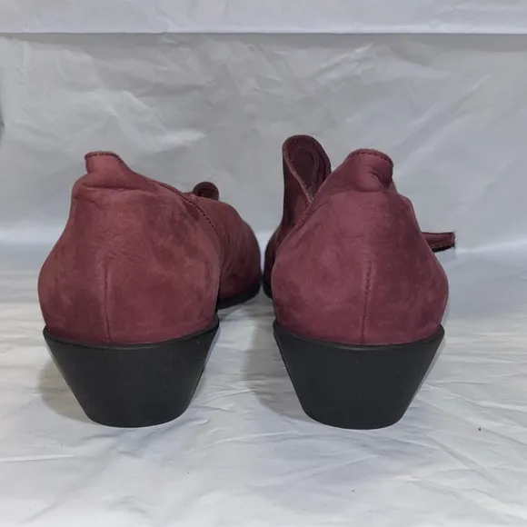 NEW ARCHE Suede Leather Mary Janes Shoes-2&quot; heel Rubber sole - 9.5/41 Mauve