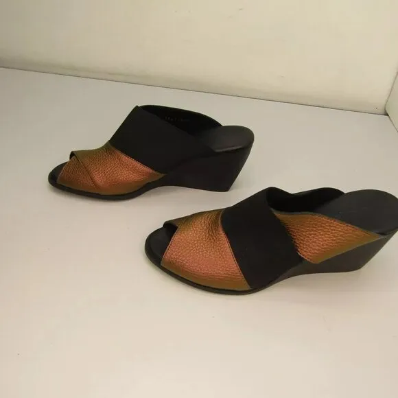 NEW ARCHE Womens Egwazz Sandals Wedge Slip-On Peep Toe  Size 6
