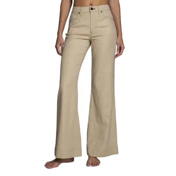 NEW ASKK NY juniper wide leg jeans in khaki