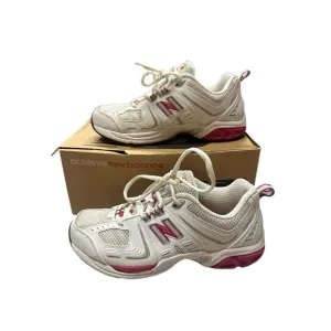 New Balance 716 Woman’s Size 8 Pink &amp; White Lace Up Workout Gym Outdoor Sneakers
