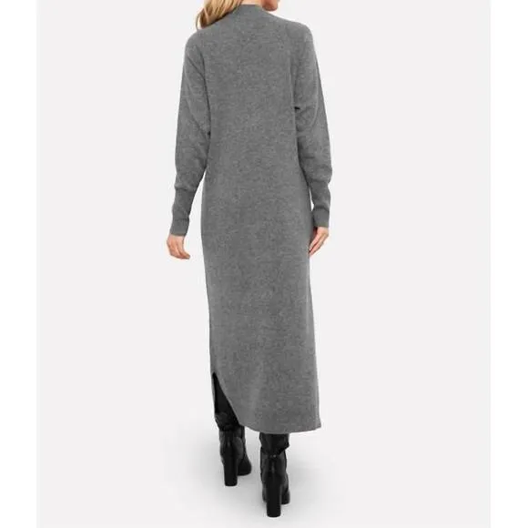 NEW BRODIE CASHMERE luxe evelyn dress in midgrey