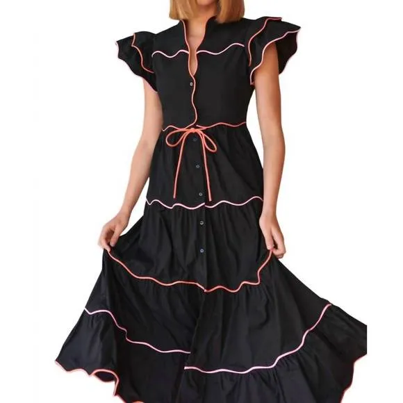 NEW CELIA B baba voyager dress in black