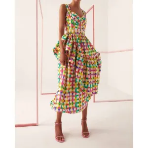 NEW CELIA B corsica dress in multi