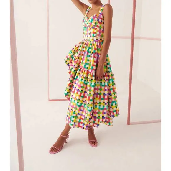 NEW CELIA B corsica dress in multi