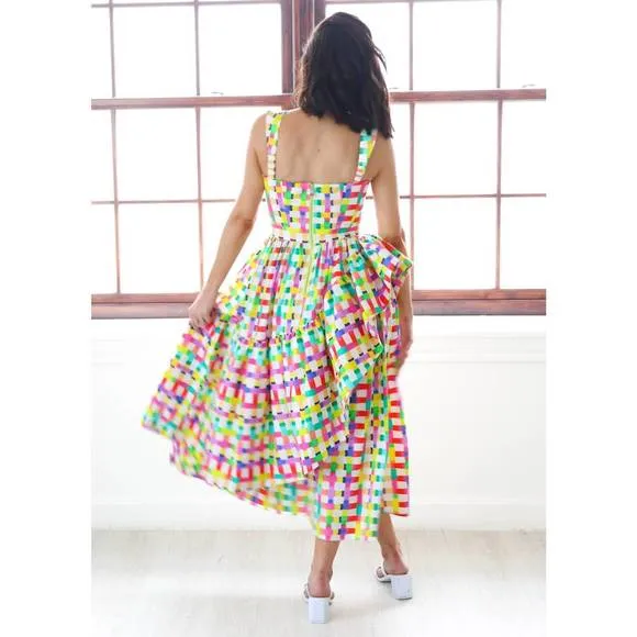 NEW CELIA B corsica dress in multi