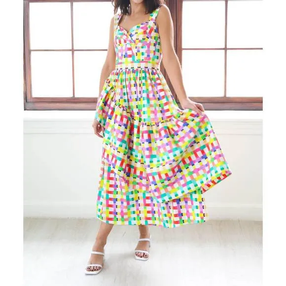 NEW CELIA B corsica dress in multi