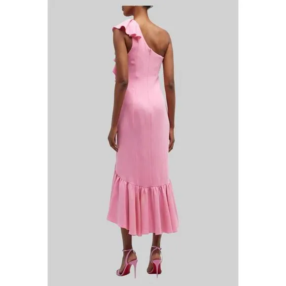 NEW CINQ A SEPT jovette midi dress in flamingo
