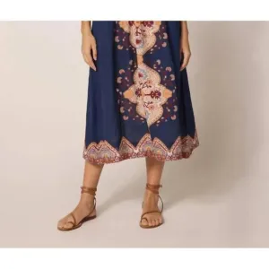 NEW CLEOBELLA asha midi dress in navy lagos
