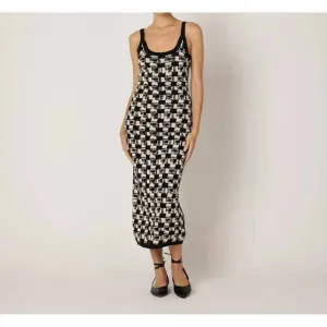 NEW CLEOBELLA payton midi dress in biarritz black/ivory