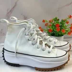 New Converse Men Platform High Top Sneakers Run Hike White/Black