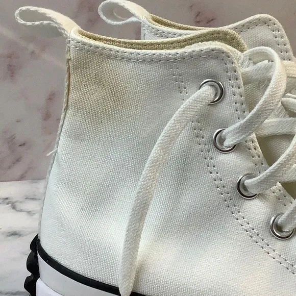 New Converse Men Platform High Top Sneakers Run Hike White/Black