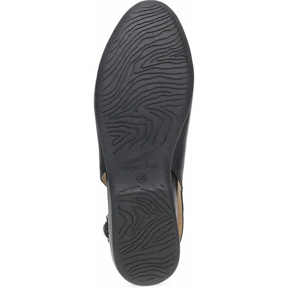 NEW DANSKO women's lea flats in black