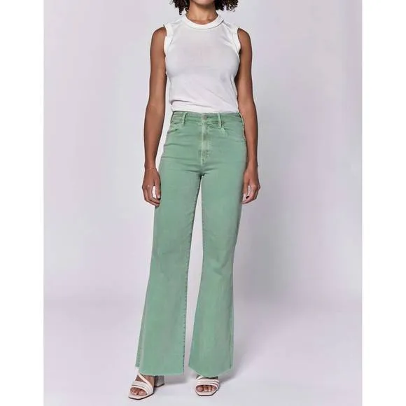 NEW DEAR JOHN DENIM fiona wide leg jean in iceberg green