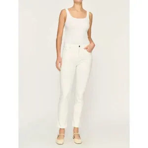 NEW DL1961 - WOMEN'S mara straight mid rise ankle jeans in white