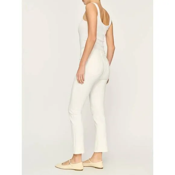 NEW DL1961 - WOMEN'S mara straight mid rise ankle jeans in white