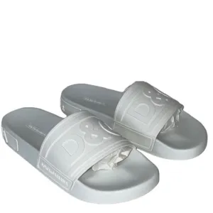 NEW DOLCE &amp; GABBANA Women's White Slides