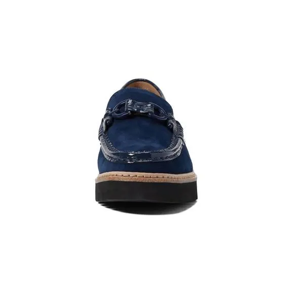 NEW DONALD PLINER women heliocs loafer in navy