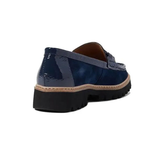 NEW DONALD PLINER women heliocs loafer in navy