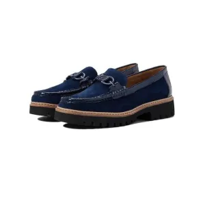 NEW DONALD PLINER women heliocs loafer in navy