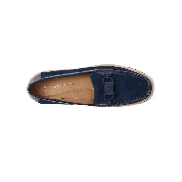 NEW DONALD PLINER women heliocs loafer in navy