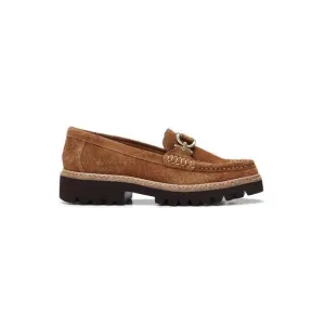 NEW DONALD PLINER women heliocs loafer in saddle
