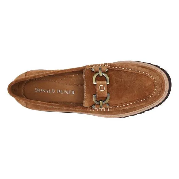 NEW DONALD PLINER women heliocs loafer in saddle