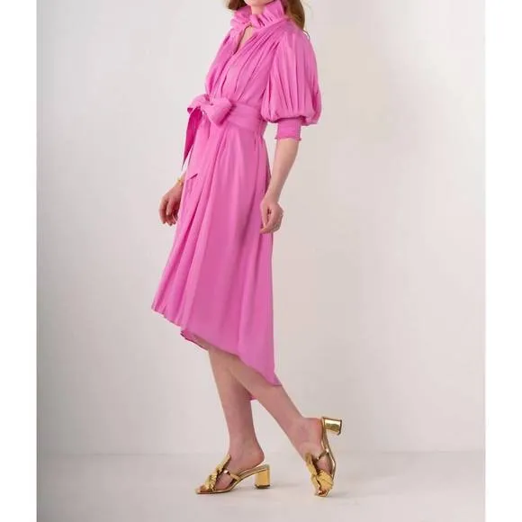 NEW EMILY MCCARTHY rowan dress in fuchsia pink