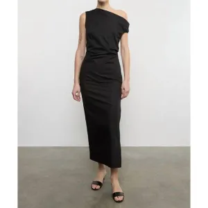 NEW ENZA COSTA poplin sculptured dress in black
