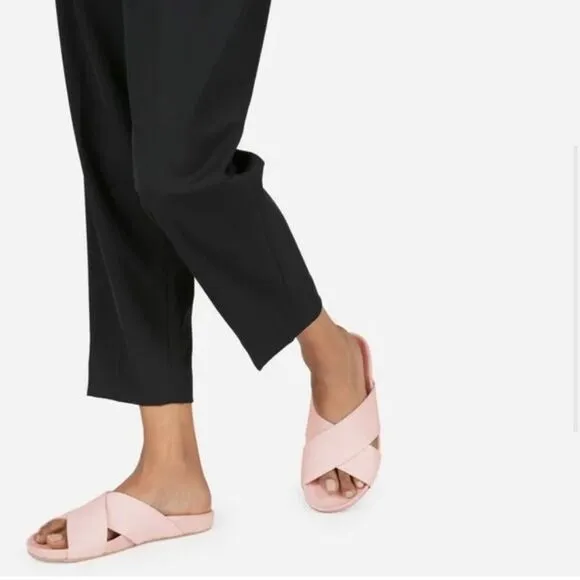 New Everlane The Form Crossover Sandal in Pale Rose Pink Color SZ 6