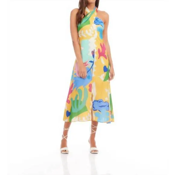 NEW FIFTEEN TWENTY ivy midi dress in multi print