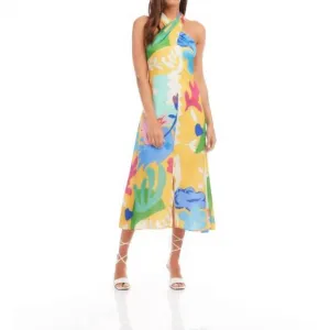 NEW FIFTEEN TWENTY ivy midi dress in multi print