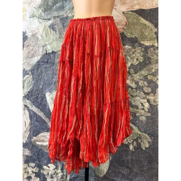 New FP One Ember Printed Midi Skirt sz medium