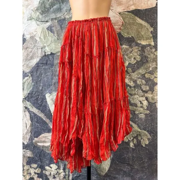New FP One Ember Printed Midi Skirt sz medium