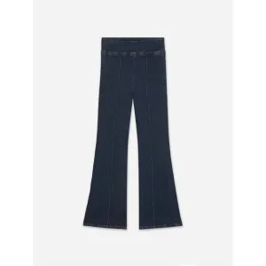 NEW FRAME women's jetset crop mini boot pintuck jeans in sheen noir