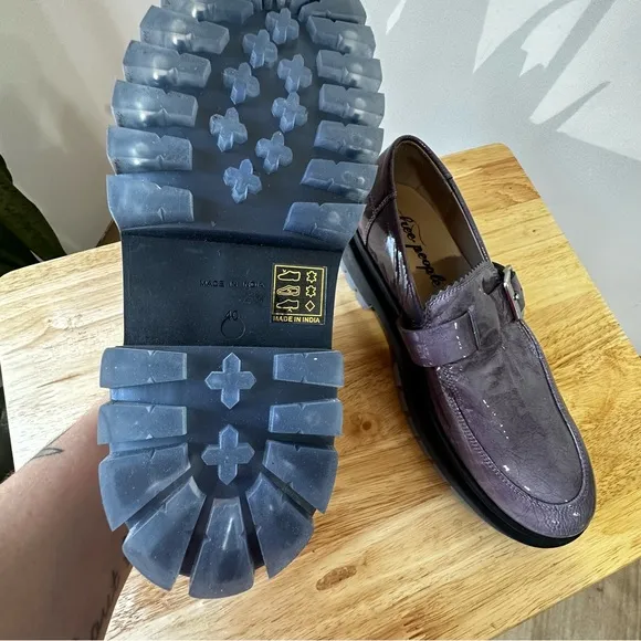 NEW Free People Mackenzie MJ Loafers Purple