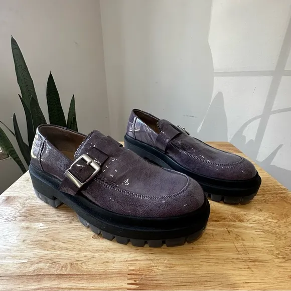 NEW Free People Mackenzie MJ Loafers Purple