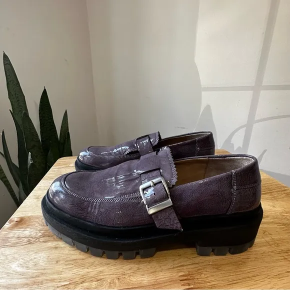 NEW Free People Mackenzie MJ Loafers Purple