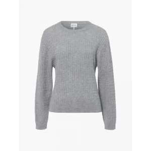NEW FTC CASHMERE pullover with cable in grey