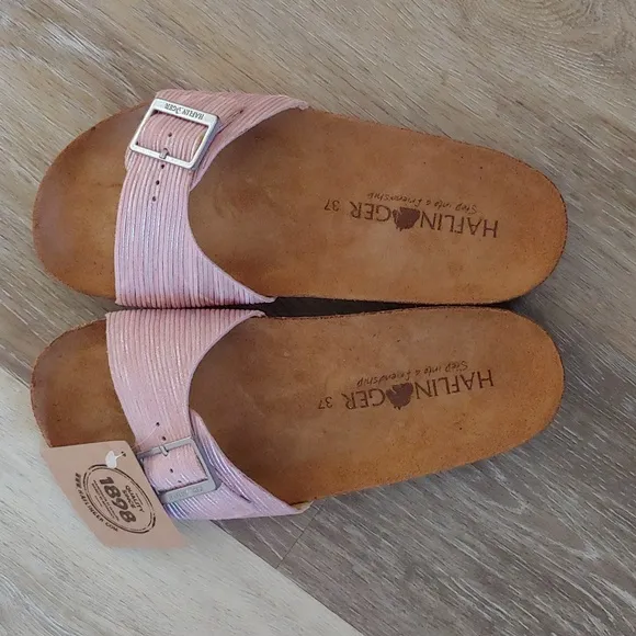 NEW Haflinger Bio Gina Women's Pink Slide Sandals Size 37 (US 6)