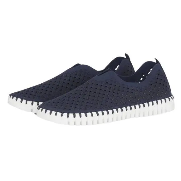 NEW ILSE JACOBSEN women's tulip 139 slip-on shoes in dark indigo