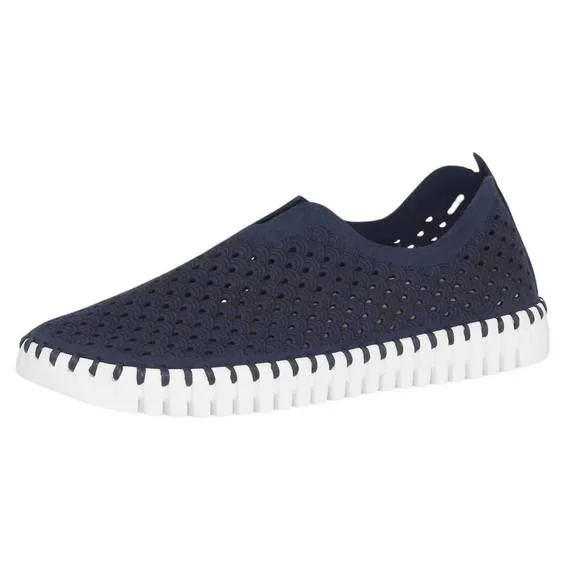 NEW ILSE JACOBSEN women's tulip 139 slip-on shoes in dark indigo