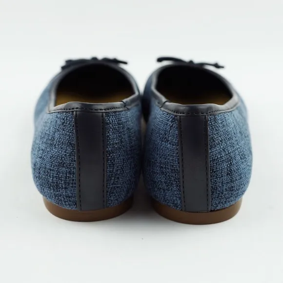 New J.CREW Size 6 Tweed Ballet Flats in Indigo $118 BY320
