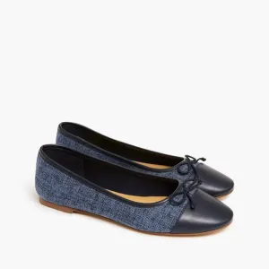 New J.CREW Size 6 Tweed Ballet Flats in Indigo $118 BY320