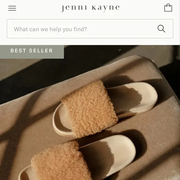 NEW JENNI KAYNE Shearling Slide Sandal Tan Beige Fuzzy FUR {$325 MSRP} 40 / 10