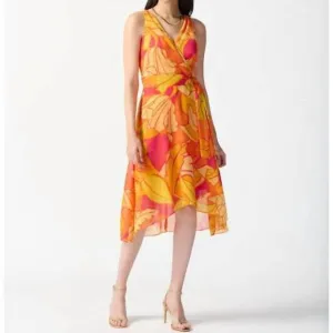 NEW JOSEPH RIBKOFF tropical print wrap dress