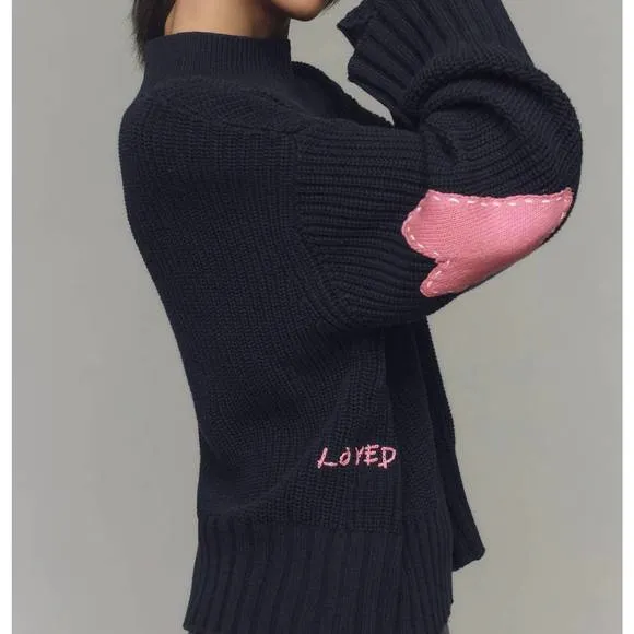 NEW KERRI ROSENTHAL marlowe sweater top in black