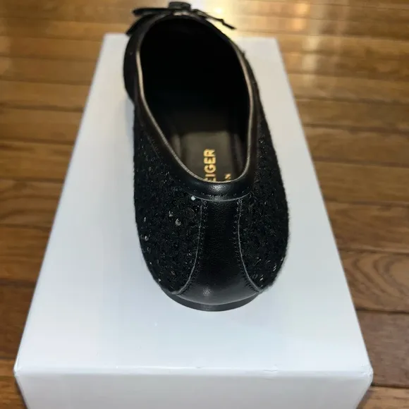 NEW Kurt Geiger London Brixton Ballerina Flats Black Sequins Women’s Size 8
