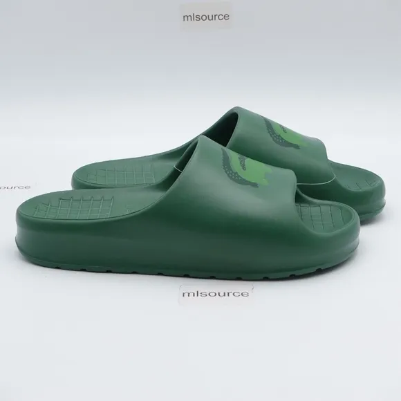 NEW Lacoste Serve Slide 2.0 Slide Sandal 745CMA0005GG2 Green