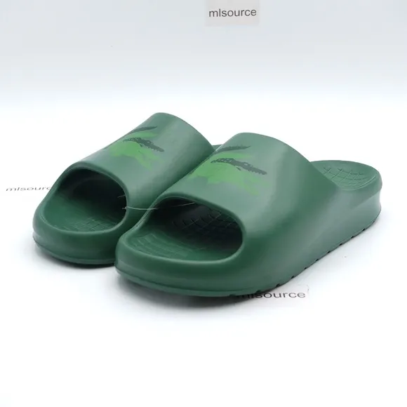 NEW Lacoste Serve Slide 2.0 Slide Sandal 745CMA0005GG2 Green